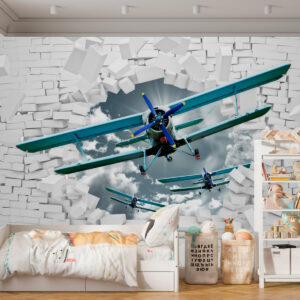 Fototapet personalizat fara imbinari Planes pentru camera copiilor Mardom Decor – Zen Interior