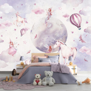 Fototapet personalizat fara imbinari Fairy From Stories pentru camera copiilor Mardom Decor – Zen Interior