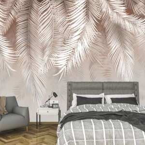 Fototapet personalizat fara imbinari Art Leafs cu design natural Mardom Decor – Zen Interior