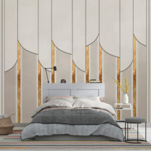 Fototapet personalizat fara imbinari Minimal Decorative Lines pentru living si dormitor Mardom Decor – Zen Interior