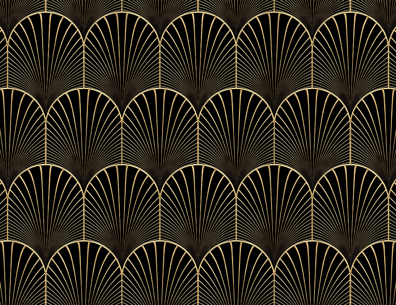 Fototapet personalizat fara imbinari Eleganță Art Deco în Auriu și Negru cu efect de marmura Mardom Decor – Zen Interior
