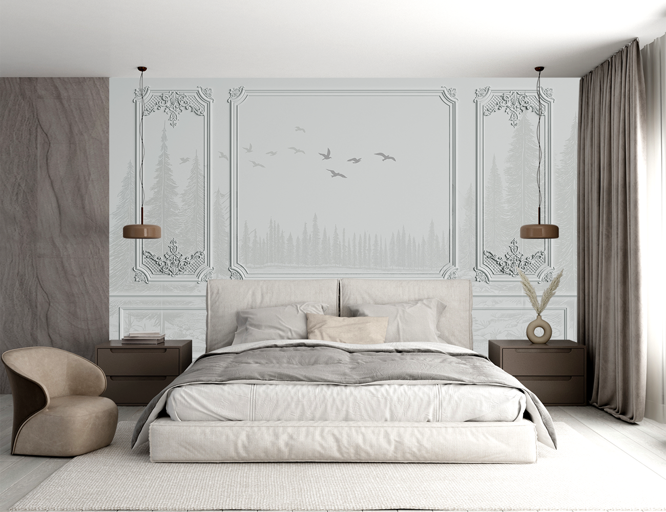 Fototapet personalizat fara imbinari Imitatie Profil Decorativ & pentru living si dormitor Mardom Decor – Zen Interior