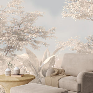 Fototapet personalizat fara imbinari Tropical Secret cu design natural Mardom Decor – Zen Interior
