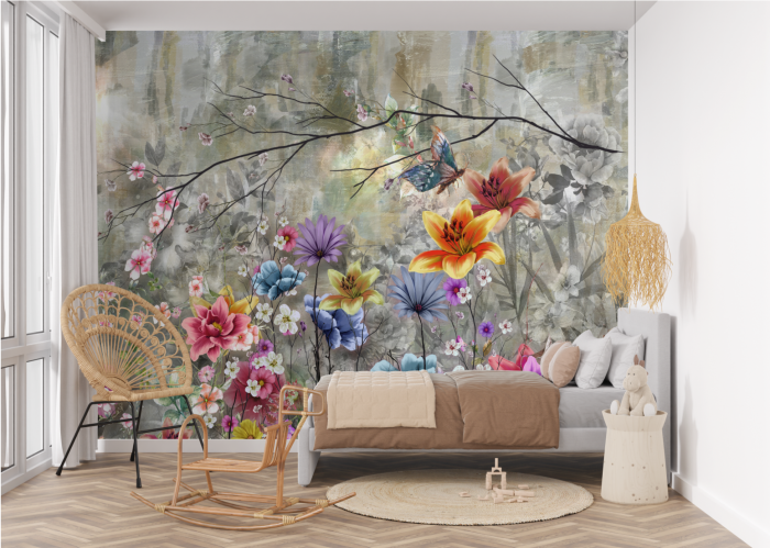Fototapet personalizat fara imbinari Color Splash pentru living si dormitor