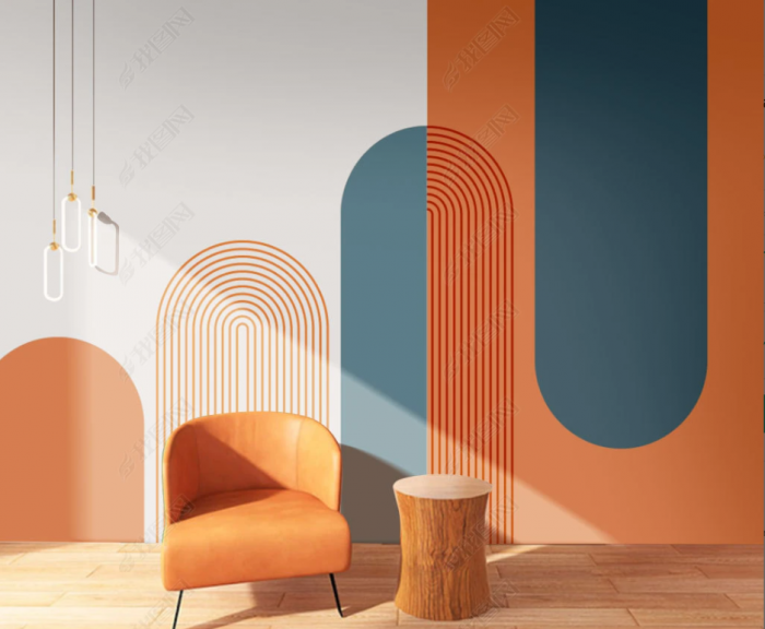 Fototapet personalizat fara imbinari Dream Memphis Style pentru living si dormitor