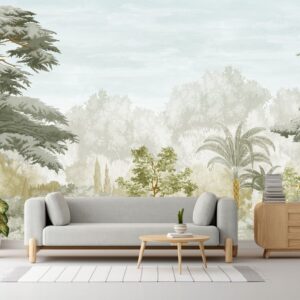 Fototapet personalizat fara imbinari Forest Layers with Foliage cu design natural