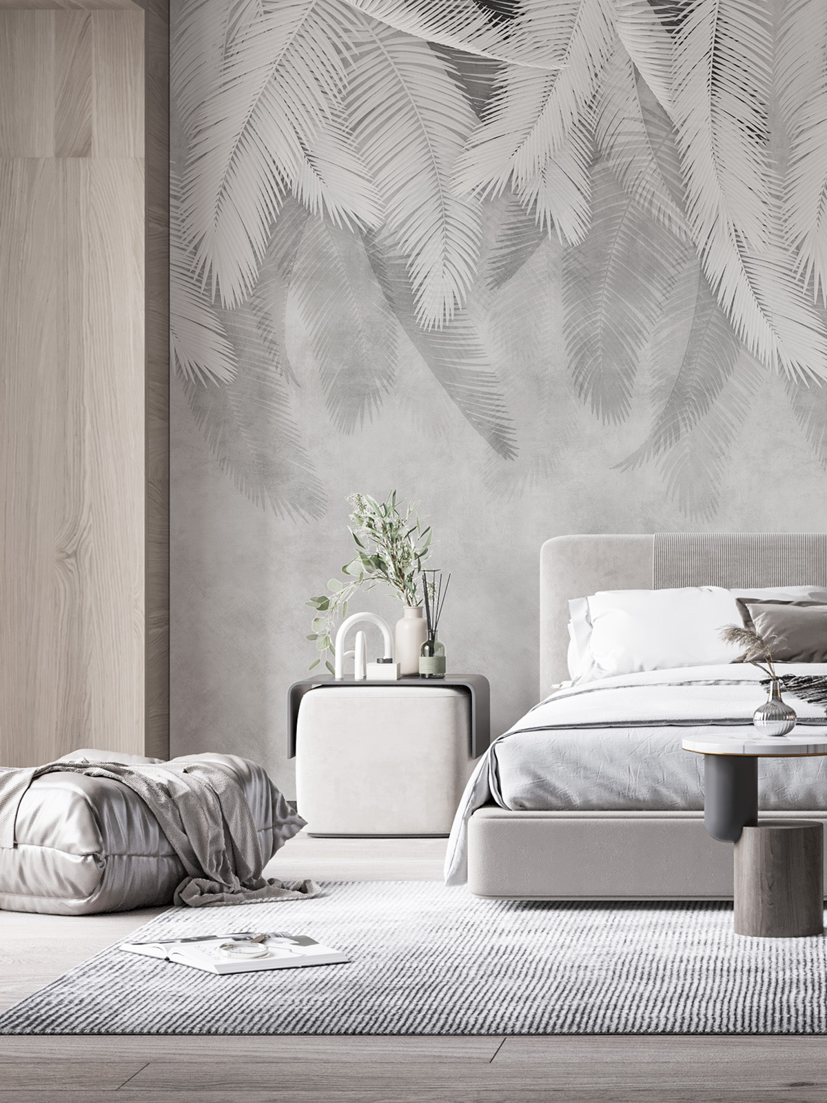Fototapet personalizat fara imbinari Stylish Leaves cu design natural