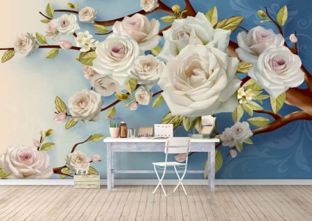 Detaliu model Tropical Secret pentru fototapet personalizat