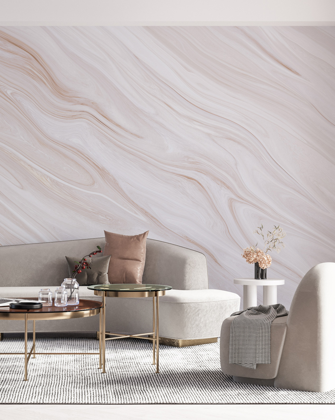 Fototapet personalizat fara imbinari Warm pentru living si dormitor