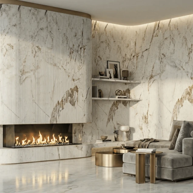 Panou decorativ flexibil JP-31 Breccia Marble, 280 x 120 cm - imagine 5
