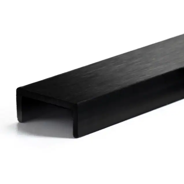 Profil de capăt U Black JP Decor, 300 cm